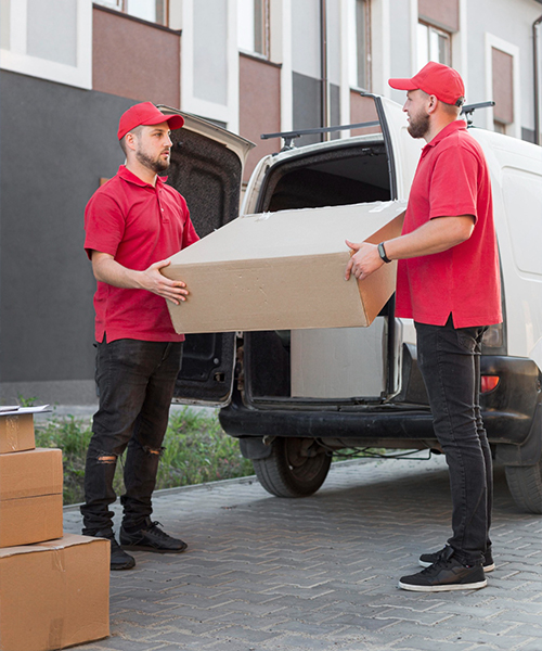 Professional household shifting service in progress